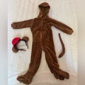 Brown Monkey Costume with Ears and Tail